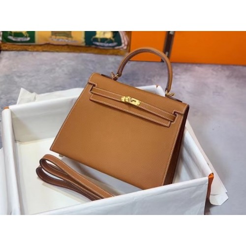 Hermes originale Epsom in pelle KEL2578 marrone