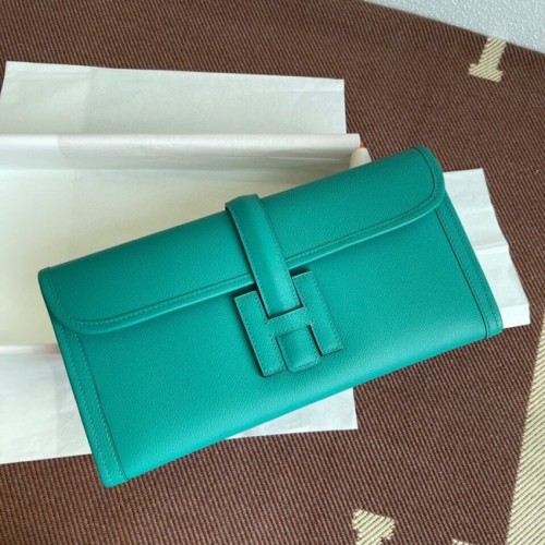 Hermes Original Espom Clutch in pelle 37088 blu