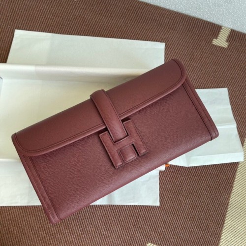 Hermes Original Espom Pochette in pelle 37088 claret