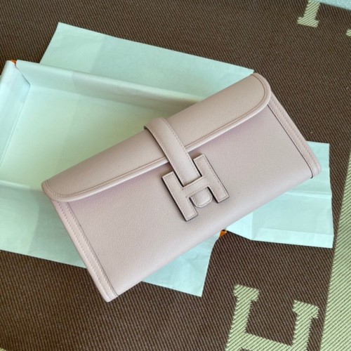 Hermes Original Espom Clutch in pelle 37088 rosa chiaro