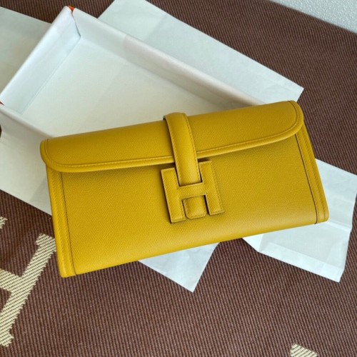 Hermes Original Espom Clutch in pelle 37088 giallo