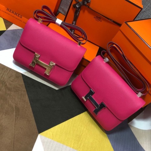 Hermes Original Espom Leather Constance Bag 5333 Rosso violaceo