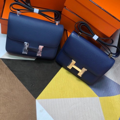 Hermes Original Espom Leather Constance Bag 5333 Blu zaffiro