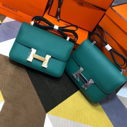 Hermes Original Espom Leather Constance Bag 5333 verde nerastro