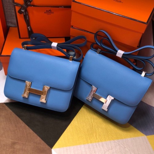 Hermes Original Espom Leather Constance Bag 5333 blu