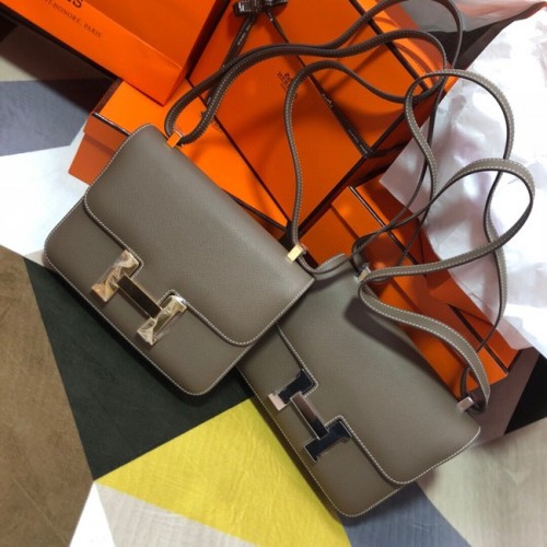 Hermes Original Espom Leather Constance Bag 5333 grigio