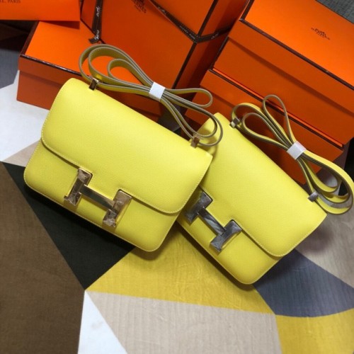 Hermes Original Espom Leather Constance Bag 5333 limone