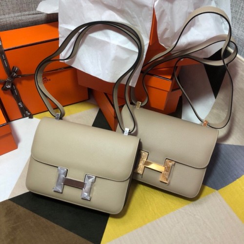 Hermes Original Espom Leather Constance Bag 5333 grigio chiaro