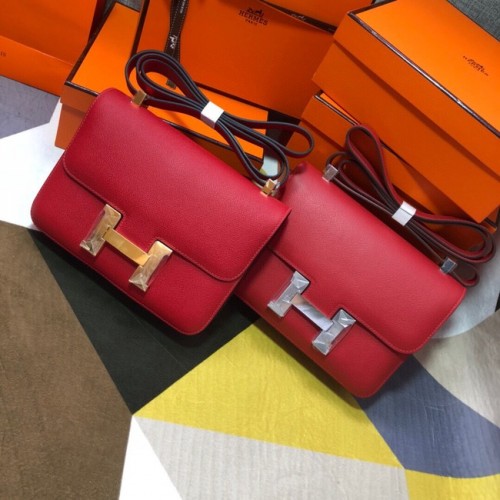Hermes Original Espom Leather Constance Bag 5333 rosso