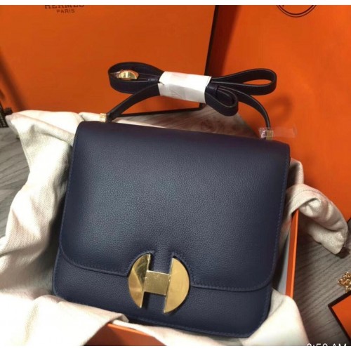 Borsa in pelle originale Hermes H8649 nera