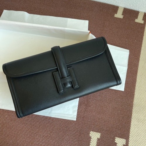 Hermes Original jige swift Pochette in pelle 37088 nera