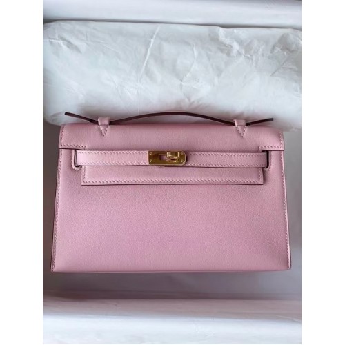 Hermes Original Swift Leather KEL2278 rosa e metallo tono oro