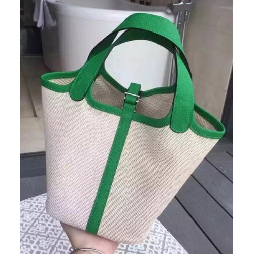 Hermes Picotin Blocco 18cm Borsa Tela HPL8618T Verde