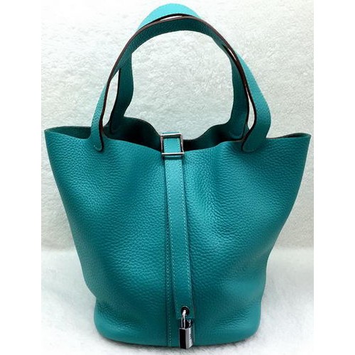 Hermes Picotin Blocco 22cm Borse Litchi Pelle HPL1048 Verde