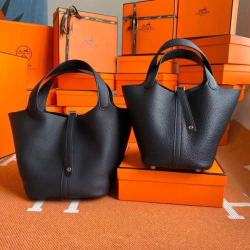 Hermes Picotin Blocco Borse Original togo Leather PL3388 nero