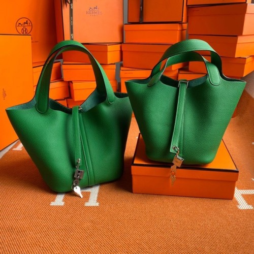 Hermes Picotin Lock Borse Original togo Leather PL3388 verde
