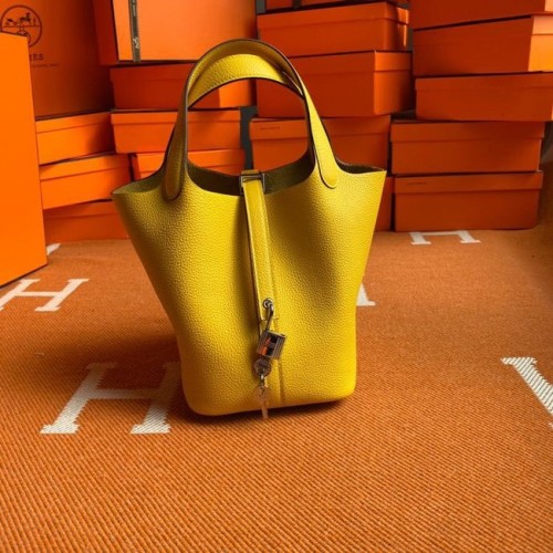 Hermes Picotin Lock Borse Original togo Pelle PL3388 limone