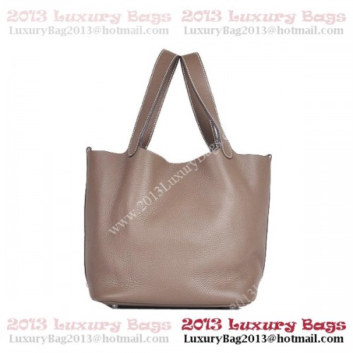 Borsa Hermes Picotin Lock MM in pelle Clemence 8616 Khaki