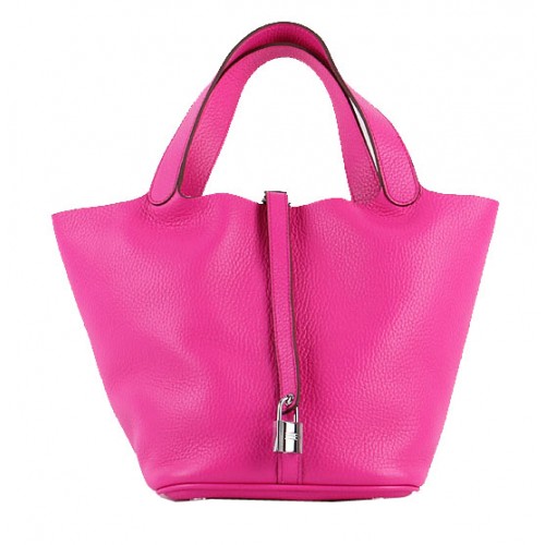Borsa Hermes Picotin Lock MM in pelle originale H8616 Rose