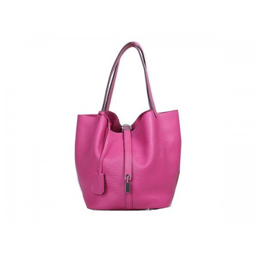 Borsa Hermes Picotin Lock MM in Pelle Originale Rosa