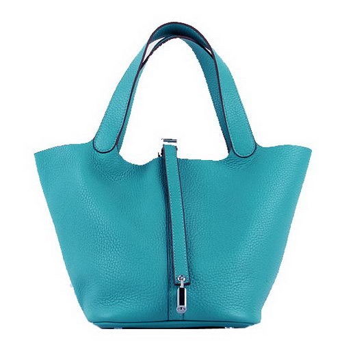 Hermes Picotin Blocco MM Borse Clemence Pelle H8616 Verde