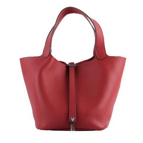 Hermes Picotin Blocco PM Borse Clemence Pelle H8615 Rosso