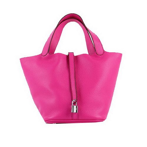 Hermes Picotin Blocco PM Borse Clemence Pelle H8615 Rose