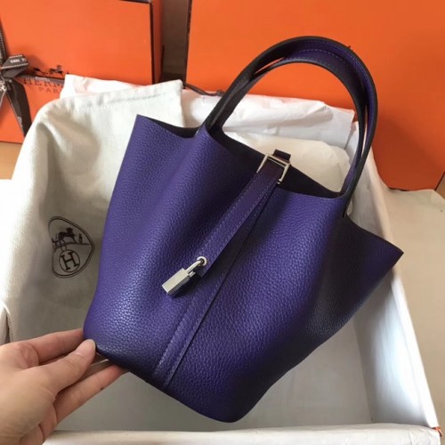Hermes Picotin Lock PM Borse in pelle originale H8688 viola