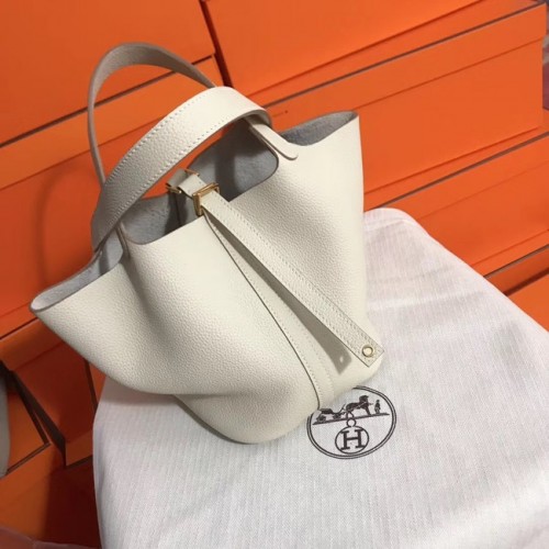 Hermes Picotin Lock PM Borse in pelle originale H8688 bianco