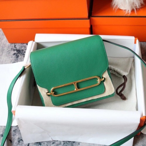 Hermes Roulis 19cm Evercolor 9D H9003 verde&Oro