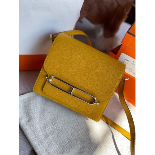 Hermes Roulis 19cm Evercolor 9D H9003 giallo&argento