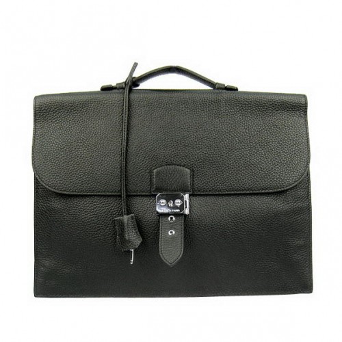 Cartella Hermes Sac Depeche 38cm Clemence nera