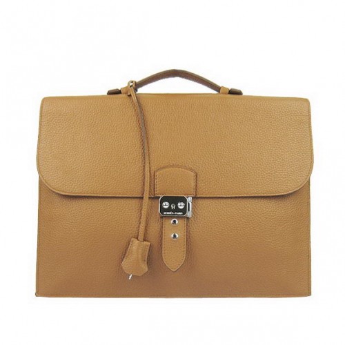 Cartella Hermes Sac Depeche 38cm Clemence Camel