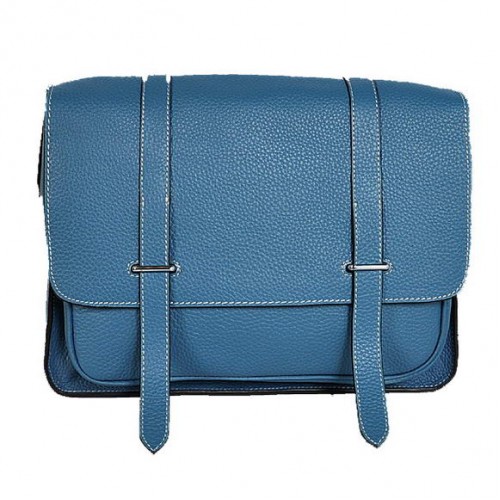Borsa da uomo Hermes Steve 32CM Clemence blu