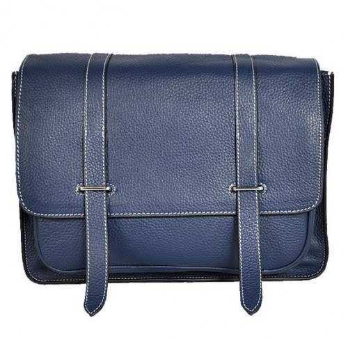 Borsa da uomo Hermes Steve 32CM Clemence blu scuro