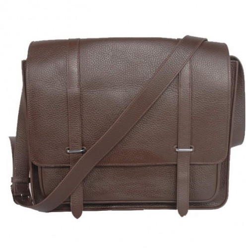 Hermes Steve 35CM Messenger Bag Clemence in pelle marrone