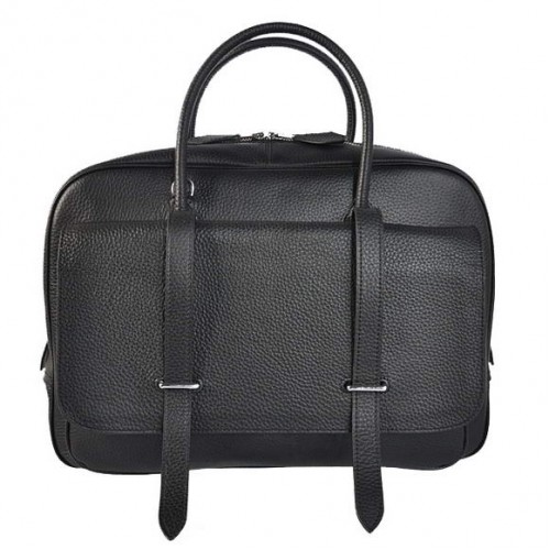 Borsa da viaggio Hermes Steve 38CM Clemence in pelle nera