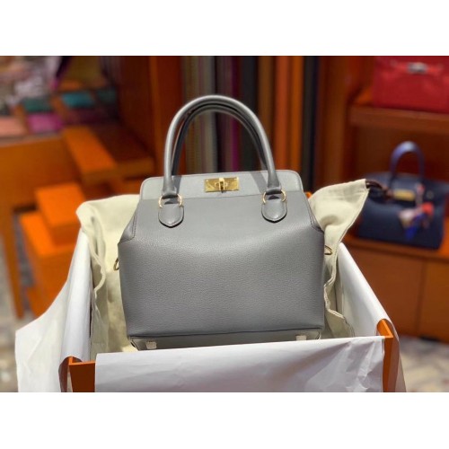 Hermes Toolbox Togo Borsa in pelle originale 3259 grigio
