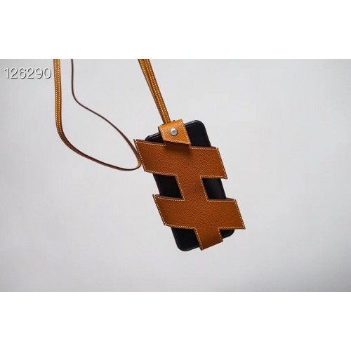 Hermes iPhone 11 pro custodia borsa in pelle originale H6698 marrone