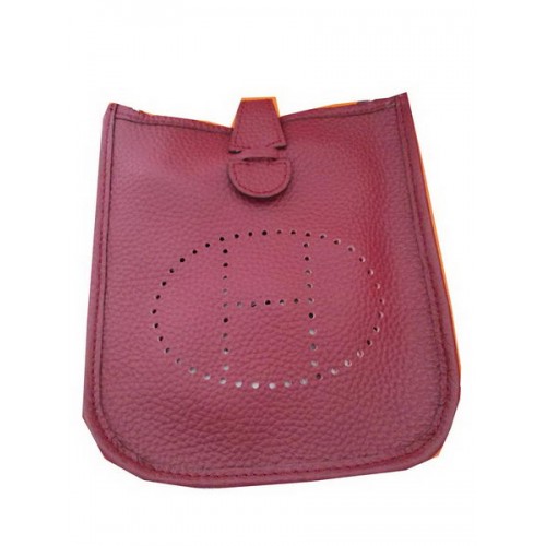Hermes mini Evelyne Messenger Bag Borgogna H1608S