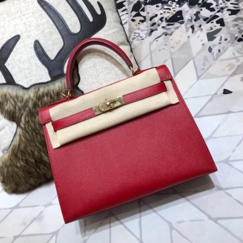 Hermes originale Kelly Epsom in pelle KL32 rosso