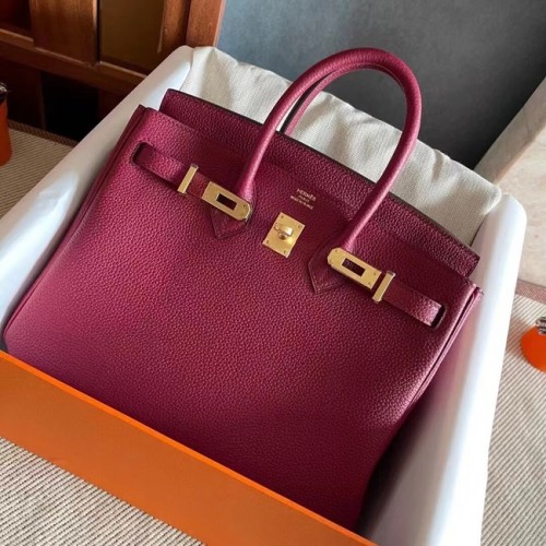 Hermes originale Togo Pelle HB25O Borgogna