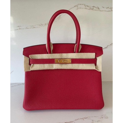 Hermes originale Togo Pelle HB25O Rosso