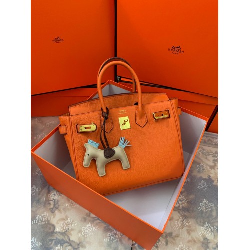 Hermes originale Togo pelle HB35O arancione