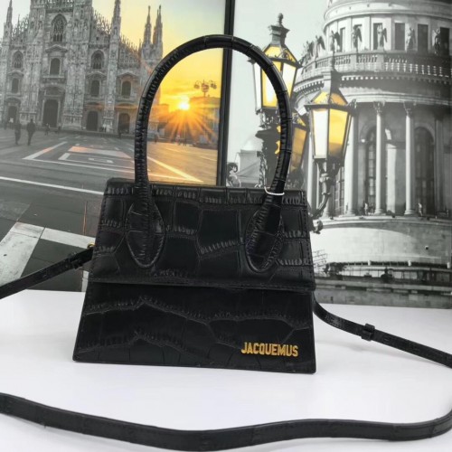 Jacquemus Borsa a tracolla mini in pelle originale J8088 nera