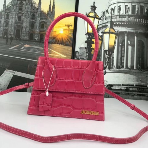 Borsa Jacquemus Original in pelle mini con manico superiore J8088 Rosa