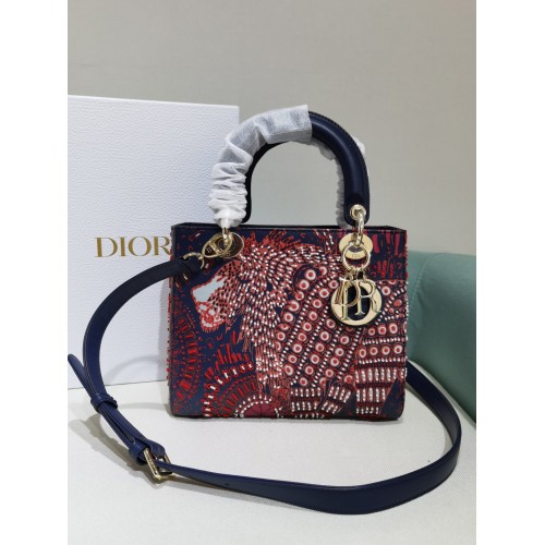 BORSA LADY DIOR DIOR TOTE IN TELA RICAMATA 2553