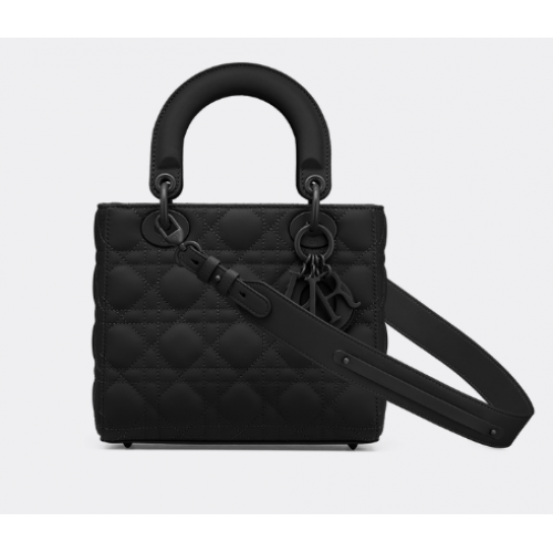 LADY DIOR MY ABCDIOR BAG Pelle di vitello Cannage ultra opaca nera M0538SLOI