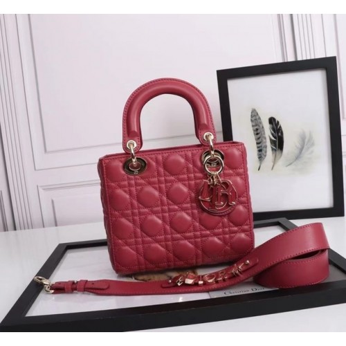BORSA LADY DIOR MY ABCDIOR Cannage Agnello M0538E rosso