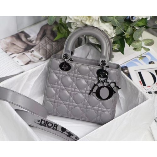 BORSA LADY DIOR MY ABCDIOR Cannage Agnello M0538I grigio